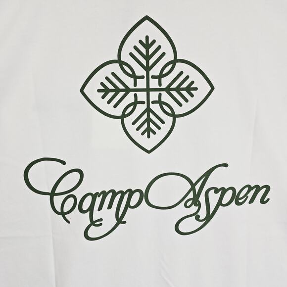 Camp Aspen Snow Leaf White T- Shirt Mens Size XL Oatmeal NWT Streetwear - Picture 9 of 11